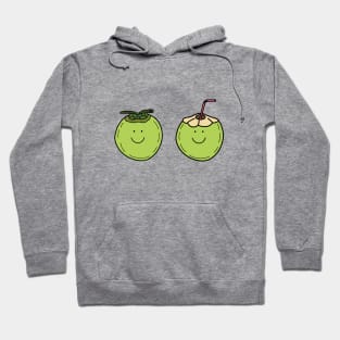 smiling fruit green coconut Hoodie